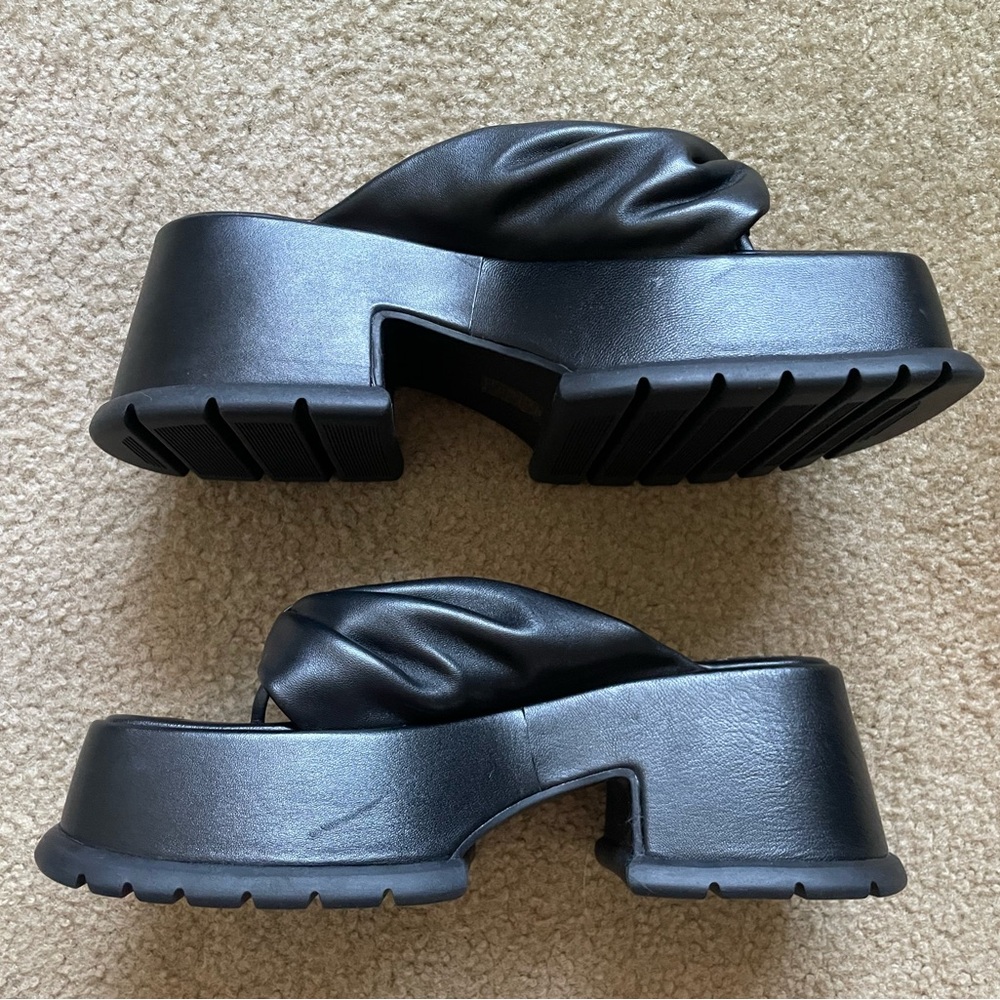 Brandon Blackwood Black Montego Platform Sandal - Picture 2 of 9